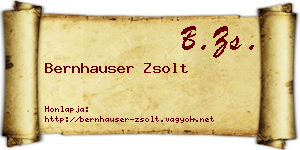 Bernhauser Zsolt névjegykártya